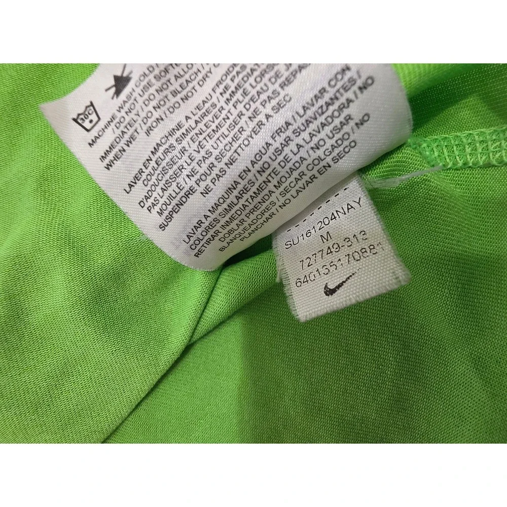 Nike Dri-FIT Womens Training Tank Top Green Just Do It Racerback 727749-313 M